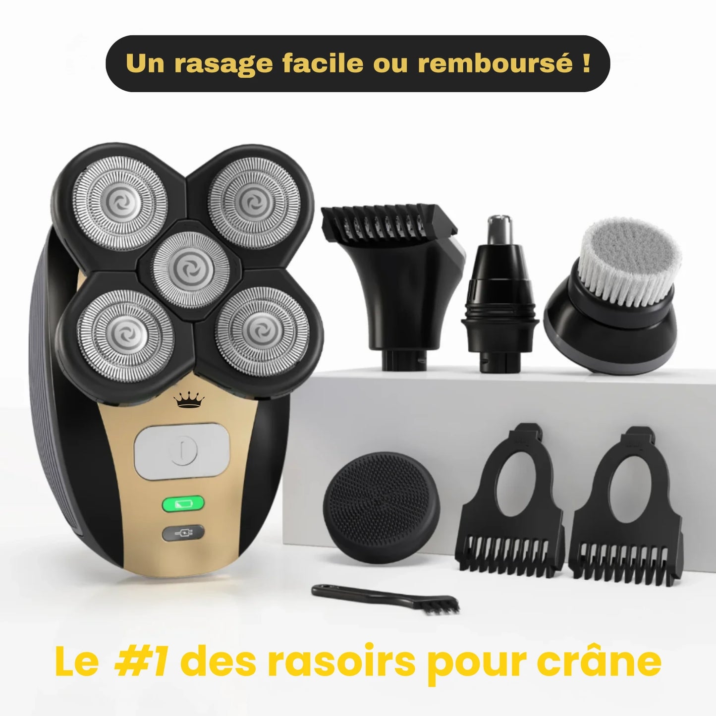 Kit de rasage Alphablade™ :  Le rasoir indispensable pour les hommes chauves